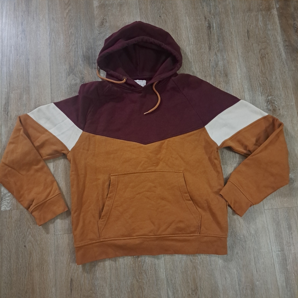 Urban Outfitter's Tri-Colored Hoodie Kangaroo Front Pocket Men's Size Small